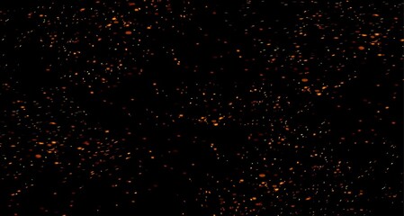 sparks like particles floating in air over black background