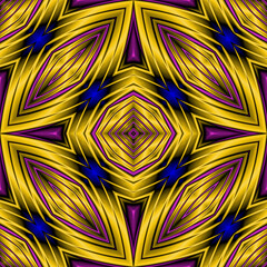 3d effect - abstract kaleidoscopic geometric color gradient pattern