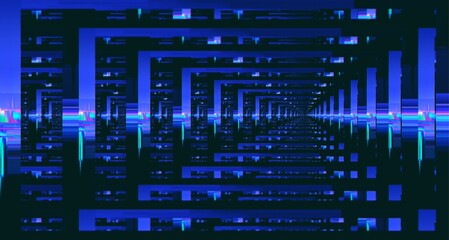 Metaverse abstract background concept. Perspective laser grid. Future technology. Digital science fiction matrix background