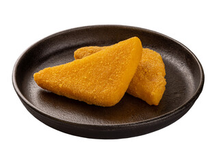 Fried triangle shaped cheese