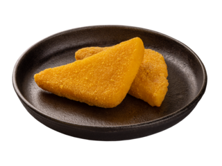 Fried triangle shaped cheese