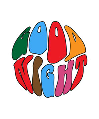RETRO GOOD NIGHT LETTERING QUOTE