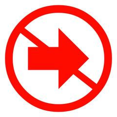 Directional Arrow Symbol on Transparent Background