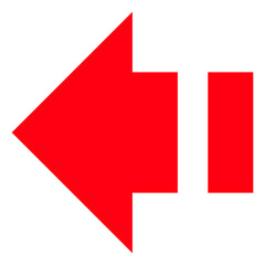 Directional Arrow Symbol on Transparent Background