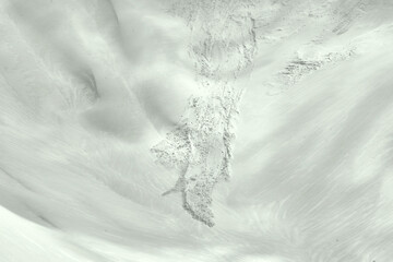 avalanche in the mountains