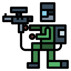 paintball filled outline icon style