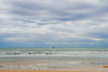 Horizontal line of the beach, in Pattaya, Thailand