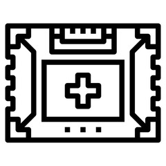 Obraz premium suitcase line icon style