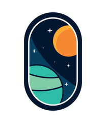 planets space badge