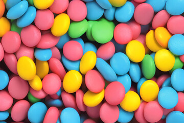 Fototapeta na wymiar colorful candy background, generative ai