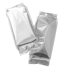 blank silver product packaging