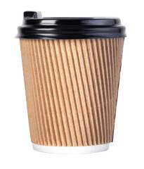 Take-out coffee in thermo cup.