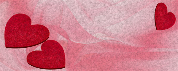 Pink velvet background design for expressions of love and Valentine's Day greetings