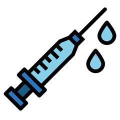 syringe filled outline icon style