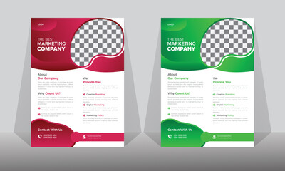 Business flyer template, Corporate Design, Neat and clean design.