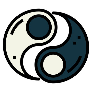 recommend clip art: yin yang filled outline icon style