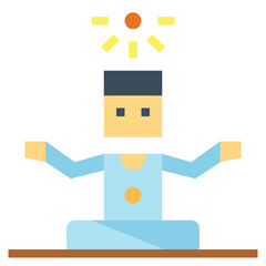 yoga flat icon style