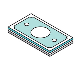 isometric money icon