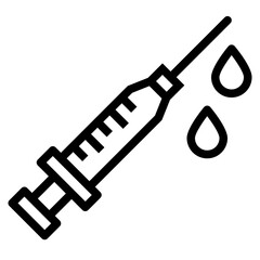 syringe line icon style