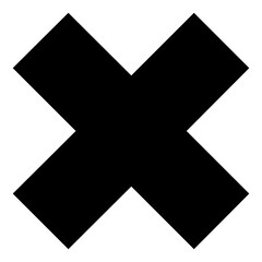 Cross Check mark Symbol on Transparent Background