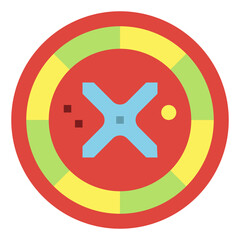 Fototapeta premium roulette wheel flat icon style