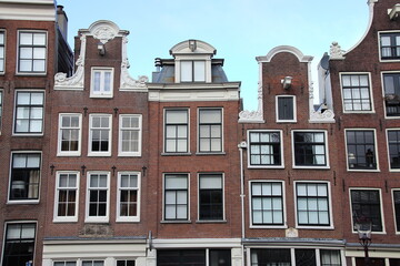 Obraz premium Amsterdam Singel Canal Historic House Facades, Netherlands