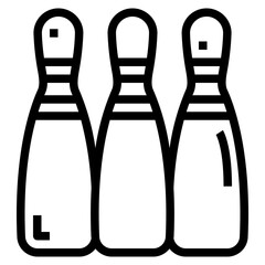 bowling line icon style