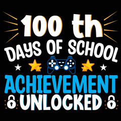 100 days of school lettering typography t shirt design or Calligraphic 100 days of school background