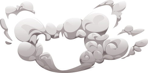 Comic smoke clouds of speed motion explosion