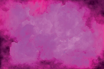 Watercolor Background. Vivid Magenta Pantone. Backdrop with aquarelle effect. Vector illustration. Textured Paint splash. Ethereal template screen. 