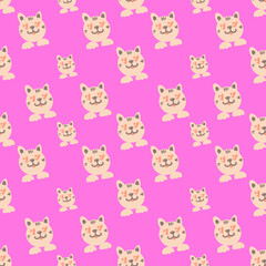 Obraz premium seamless pattern with cats