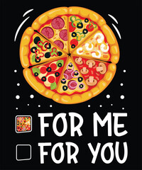 Pizza lover vector typography t shirt design