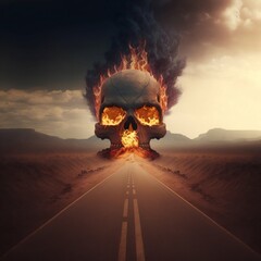 Road to hell eruption. Generative ai