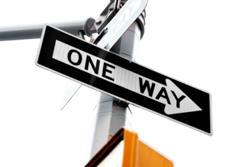 One way sign