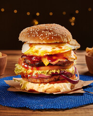 vegetarian beet, chickpea and soybean burgers