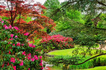 The beautiful Sheffield Park in East Sussex in England