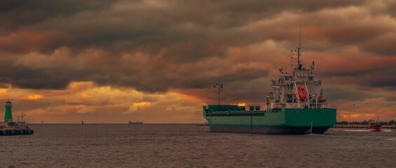 freight ship on the sea © Jurand