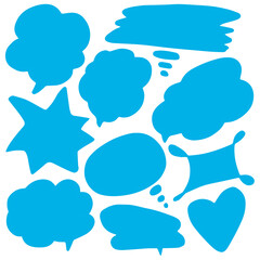 Speech bubbles isolated on white background. Vector illustration of text bubbles.