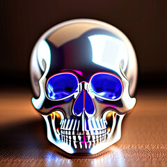 Obraz na płótnie Canvas AI Artwork - Decorative Skull paperweight, simulation