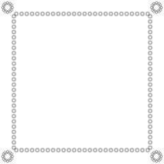 Simple and floral frame and square border