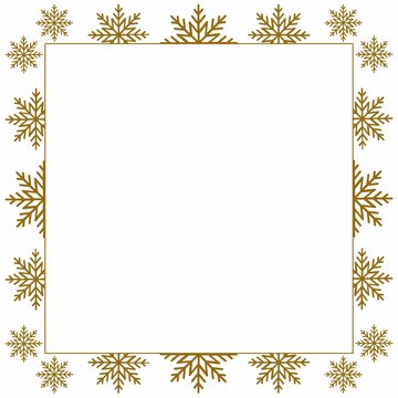 Simple and floral frame and square border