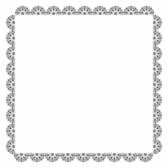 Simple and floral frame and square border