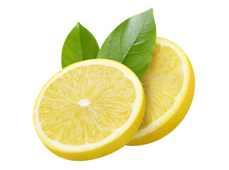 Delicious lemons cut out