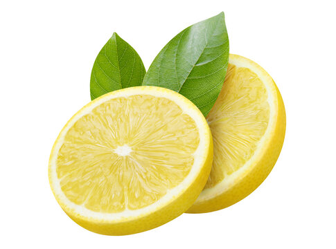 Delicious lemons cut out