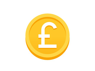 Obraz premium Pound golden coin, pence, Pixel perfect
