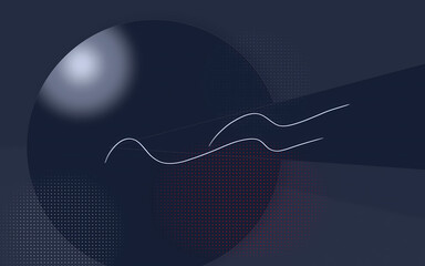 Grafisches Design auf dunklem Hintergrund mit Leuchteffekt minimalistisch