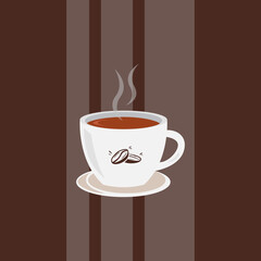 Coffee Cup Illustration Art Beautiful Coffee Cup Design