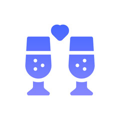 date flat gradient icon