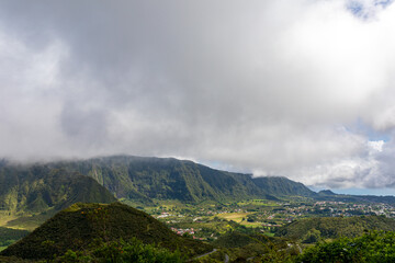 View to La Plaine des Palmistes from Bellevue pass - Reunion Island