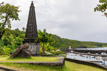 Corbett monument on Sainte-Rose Marina, Reunion Island